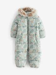 Grün - Spritzwasserfester Schneeanzug mit Blumenmuster (3Monate bis7Jahre) - Bild 4 von 6