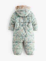 Grün - Spritzwasserfester Schneeanzug mit Blumenmuster (3Monate bis7Jahre) - Bild 5 von 6