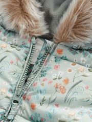 Grün - Spritzwasserfester Schneeanzug mit Blumenmuster (3Monate bis7Jahre) - Bild 6 von 6