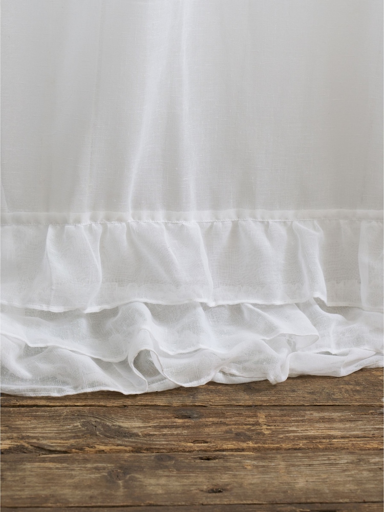 Shabby Chic by Rachel Ashwell® White Sheer Panel Ruffle Voile - Image 2 of 4