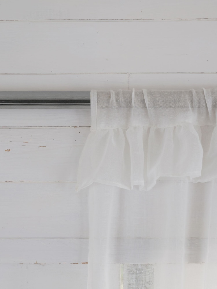 Shabby Chic by Rachel Ashwell® White Sheer Panel Ruffle Voile - Image 4 of 4 Shabby Chic by Rachel Ashwell® White Sheer Panel Ruffle Voile - Image 4 of 4
