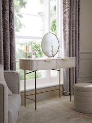Light Grey Valencia 2 Drawer Solid Mango Wood Dressing Table - Image 1 of 9