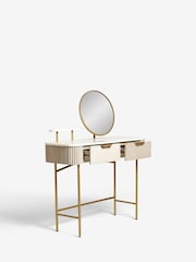Light Grey Valencia 2 Drawer Solid Mango Wood Dressing Table - Image 6 of 9