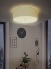 Eglo White Pasteri Fabric Ceiling Light - Image 2 of 4