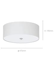 Eglo White Pasteri Fabric Ceiling Light - Image 4 of 4