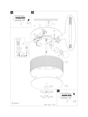 Eglo White Pasteri Fabric Ceiling Light - Image 5 of 5