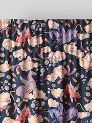 Cath Kidston Navy Blue Kids Unicorn Made To Measure 100% Cotton Curtains - Image 6 of 9