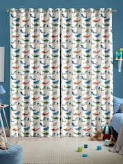 Cath Kidston Cream Kids Summer Sharks Made To Measure 100% Cotton Curtains - Image 2 of 9