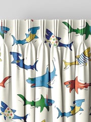 Cath Kidston Cream Kids Summer Sharks Made To Measure 100% Cotton Curtains - Image 5 of 9
