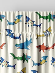 Cath Kidston Cream Kids Summer Sharks Made To Measure 100% Cotton Curtains - Image 6 of 9