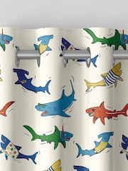 Cath Kidston Cream Kids Summer Sharks Made To Measure 100% Cotton Curtains - Image 7 of 9