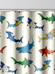 Cath Kidston Cream Kids Summer Sharks Made To Measure 100% Cotton Curtains - Image 8 of 9