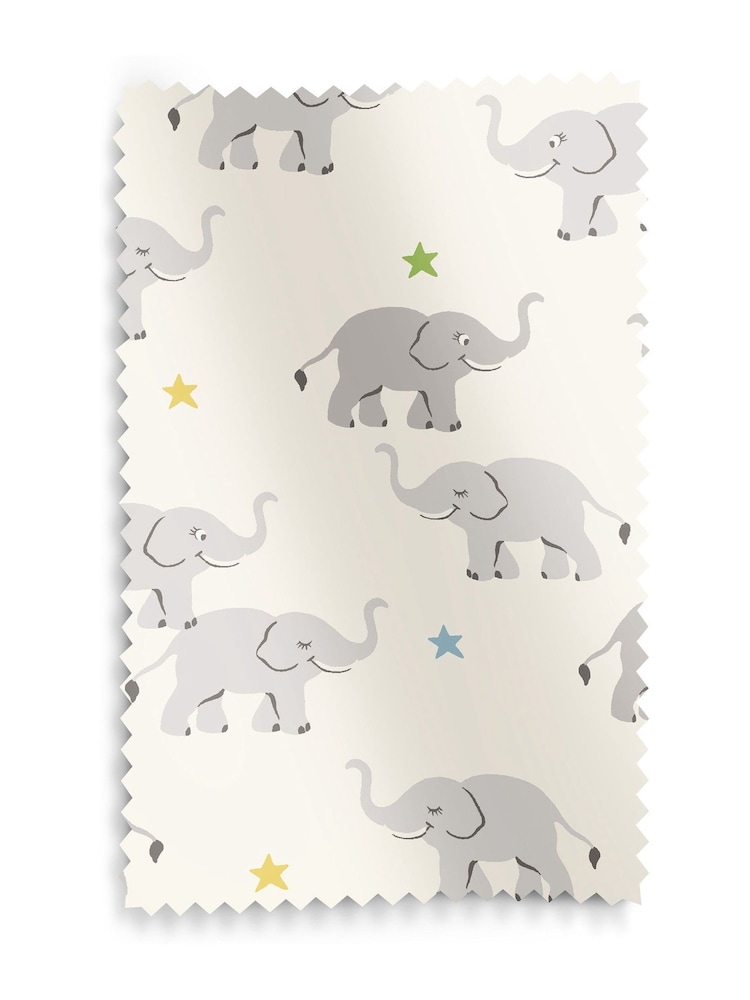 Cath Kidston Cream Kids Elephants Made To Measure 100% Cotton Curtains - Image 9 of 9
