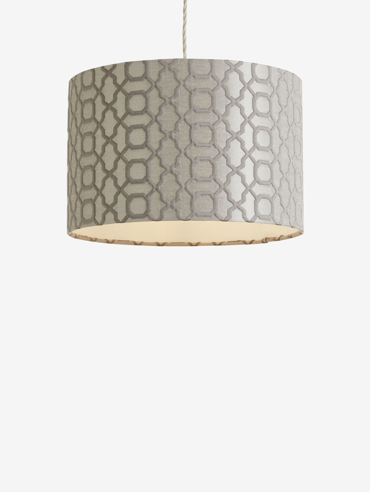 Silver Geo Easy Fit  Lamp Shade - Image 3 of 3
