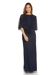Adrianna Papell Blue Chiffon Style Cover-Up - Image 3 of 5