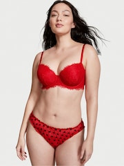 Victoria's Secret Lipstick Red Lace Lightly Lined Demi Bra - Image 3 of 4