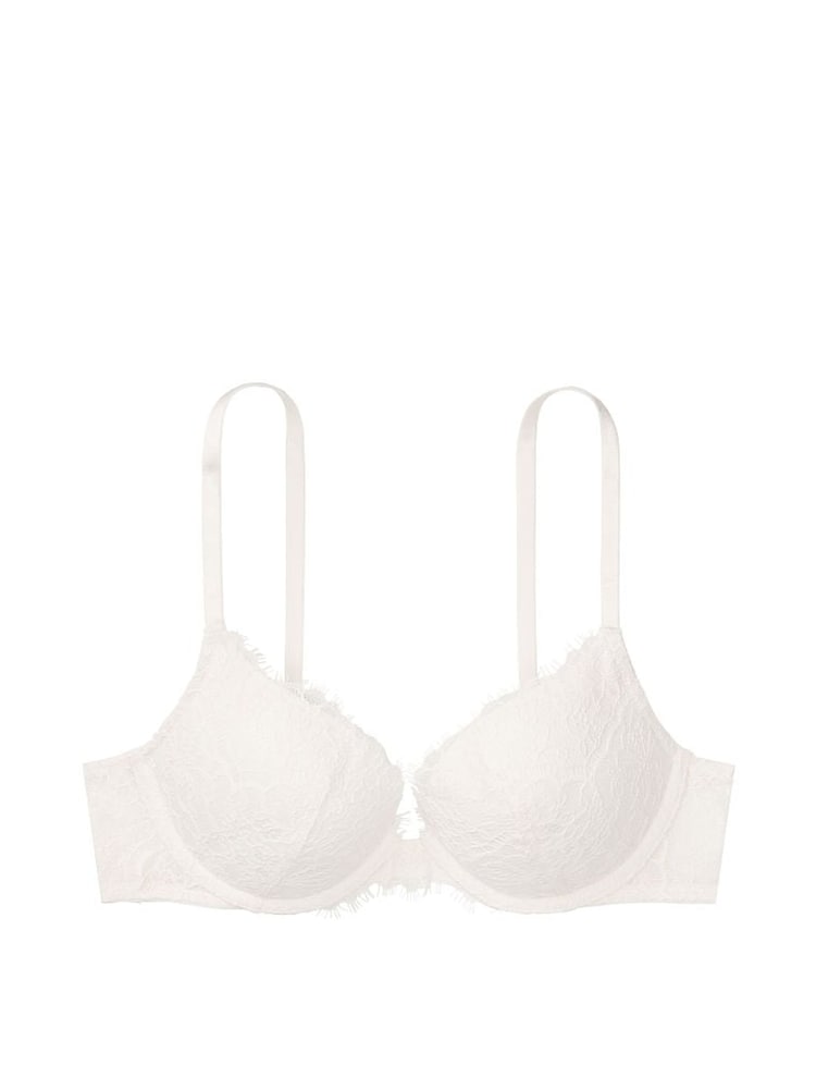 Victoria's Secret Coconut White Lace Push Up Bra - Image 3 of 3