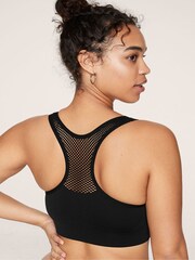 Victoria's Secret PINK Pure Black Seamless Low Impact Racerback Sports Bra - Image 2 of 3