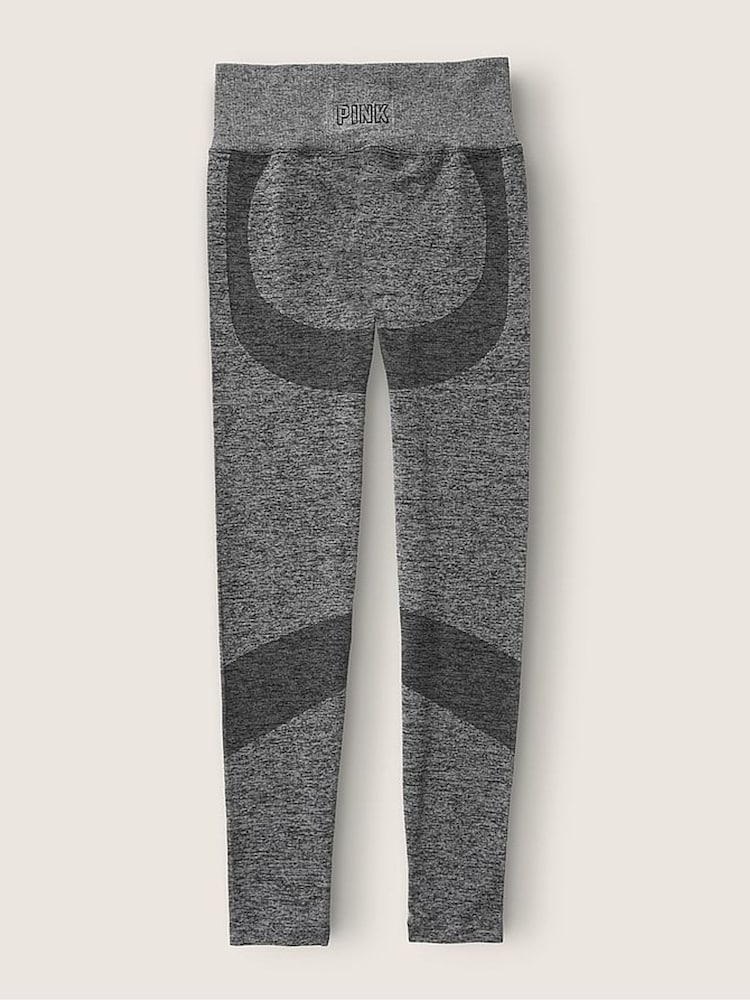 Victoria's Secret PINK Pure Black Marl Seamless Breathable Leggings - Image 4 of 4 Victoria's Secret PINK Pure Black Marl Seamless Breathable Leggings - Image 4 of 4