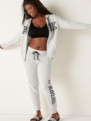 Victoria's Secret PINK Heather Stone Grey Fleece Lounge Jogger - Image 3 of 5