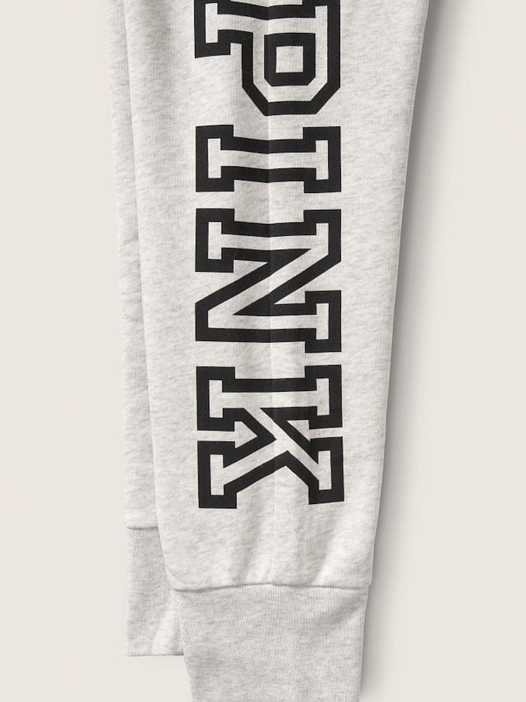 Victoria's Secret PINK Heather Stone Grey Fleece Lounge Jogger - Image 5 of 5