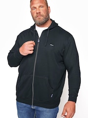 BadRhino Big & Tall Black Essential Zip Through Hoodie - Image 1 of 3