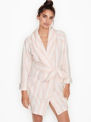 Victoria's Secret Pink Stripe Cosy Short Robe - Image 1 of 3