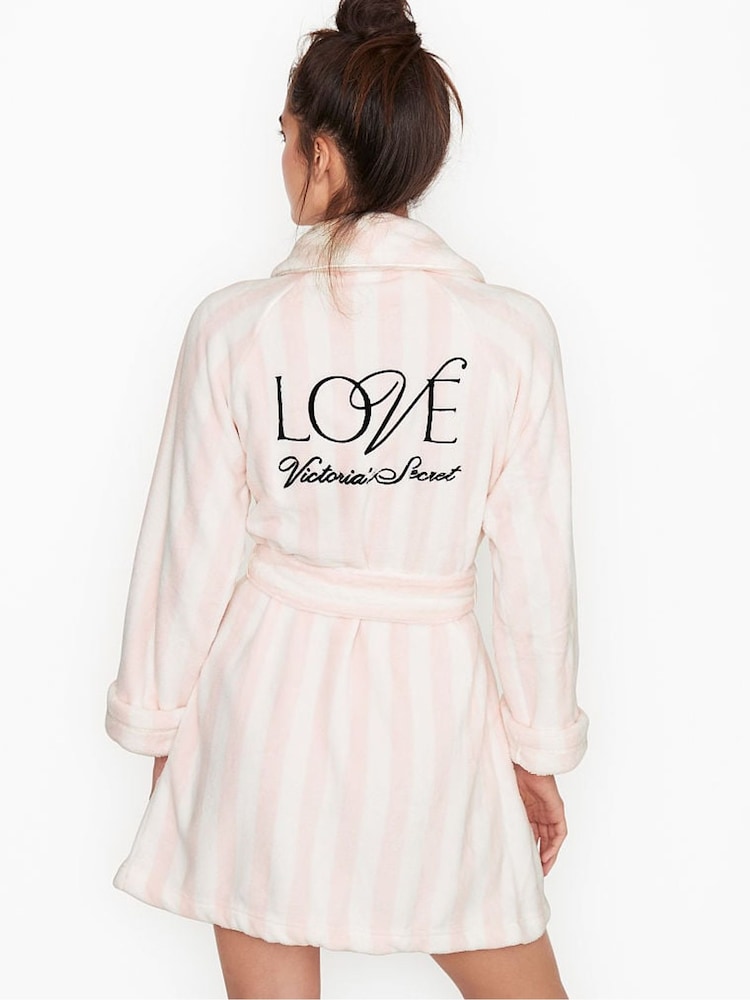 Victoria's Secret Pink Stripe Cosy Short Robe - Image 2 of 3
