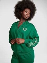 Victoria's Secret PINK Garnet Green Fleece Oversized Hoodie - Image 1 of 4