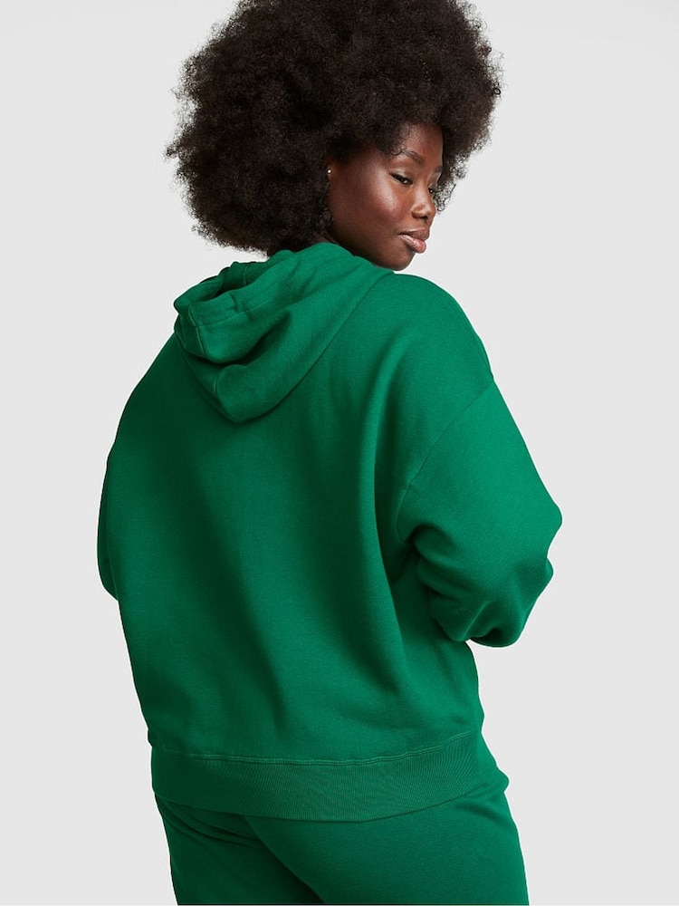 Victoria's Secret PINK Garnet Green Fleece Oversized Hoodie - Image 2 of 4