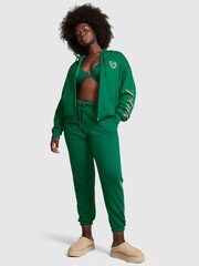 Victoria's Secret PINK Garnet Green Fleece Oversized Hoodie - Image 3 of 4