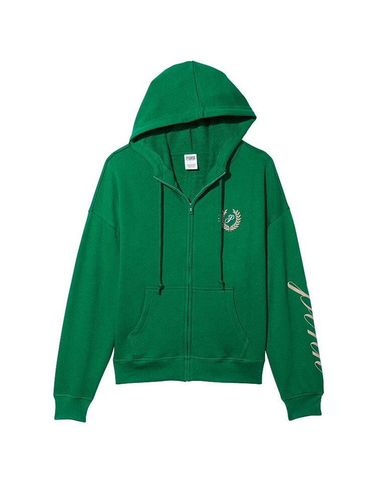 Victoria's Secret PINK Garnet Green Fleece Oversized Hoodie - Image 4 of 4