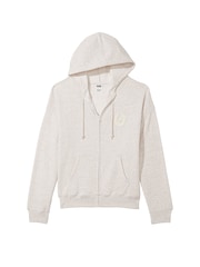 Victoria's Secret PINK Heather Oatmeal Beige Fleece Oversized Hoodie - Image 4 of 4
