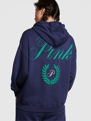 Victoria's Secret PINK Midnight Navy Blue Fleece Oversized Hoodie - Image 2 of 4