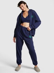 Victoria's Secret PINK Midnight Navy Blue Fleece Oversized Hoodie - Image 3 of 4