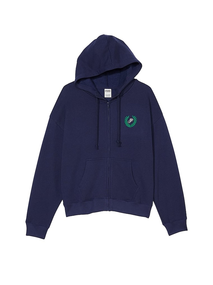 Victoria's Secret PINK Midnight Navy Blue Fleece Oversized Hoodie - Image 4 of 4 Victoria's Secret PINK Midnight Navy Blue Fleece Oversized Hoodie - Image 4 of 4