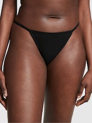 Victoria's Secret PINK Pure Black G String Cotton Knickers - Image 1 of 4