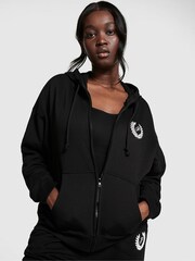 Victoria's Secret PINK Pure Black Fleece Oversized Hoodie - Image 1 of 4