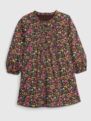 Gap Brown Floral Long Sleeve Round Neck Dress - Image 1 of 3