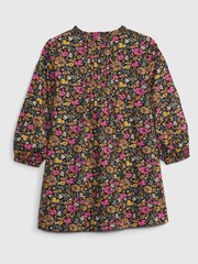 Gap Brown Floral Long Sleeve Round Neck Dress - Image 2 of 3