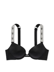 Victoria's Secret Black Monogram Push Up Shine Strap Bra - Image 3 of 3