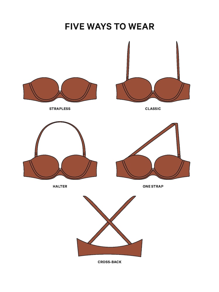 Victoria's Secret Dark Roast Nude Smooth Multiway Strapless Push Up Bra - Image 3 of 3