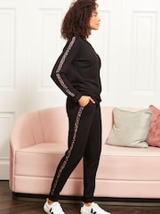 Sosandar Black Leopard Panel Lounge Top Co-Ord - Image 6 of 6