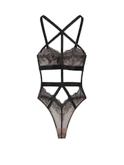 Victoria's Secret Black Cutout Lace Unlined Bodysuit - Image 3 of 3