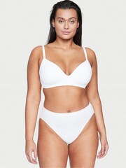 Victoria's Secret White Stretch Cotton High-Leg Brief Panty - Image 1 of 3