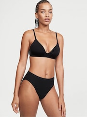 Victoria's Secret Black Stretch Cotton High-Leg Brief Panty - Image 1 of 3