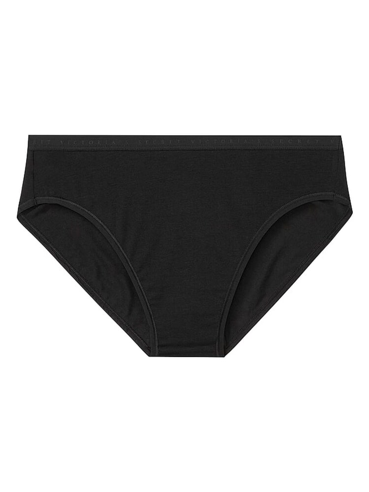 Victoria's Secret Black Stretch Cotton High-Leg Brief Panty - Image 3 of 3