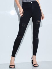 Lipsy, Skinny-Jeans mit hoher Taille - Bild 1 von 4