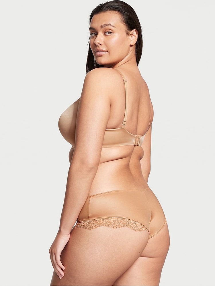 Victoria's Secret Sweet Praline Nude Lace Trim Thong Knickers - Image 2 of 4