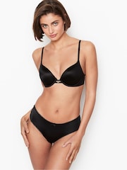Victoria's Secret Black Mesh  Satin Bow Cutout Back Open Knickers - Image 3 of 3